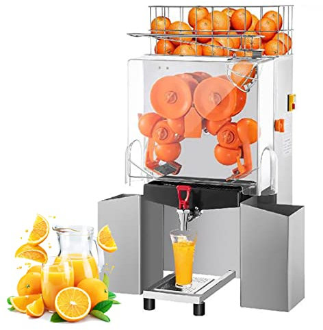 JODAIS Exprimidor de Naranjas Frescas de Acero Inoxidable, peladora automática de Naranjas de 120 W, exprimidor de Frutas, separación de escoria de Jugo, el Jugo no Tiene Piel, ni Semillas, ni posos