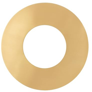 The Can Converter Ceiling Medallion for Recessed Can Light – Home Improvement Decorative Steel Flat Goof Ring & Cover Plate for 5 & 6 Cans, Small Ceiling Medallion for Chandeliers, Brushed Brass