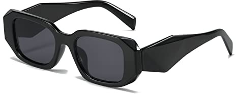 OSAGAMA Retro Sonnenbrille Rechteckige Chunky Brille UV Schutz für Damen Herren