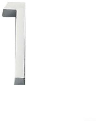 Zoegneer Selbstklebende Hausnummernschild, 6 cm, Edelstahl, 3D-Nummern für Zuhause, Wohnung, Büro (1)
