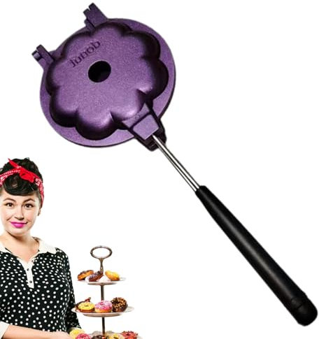 Stampo da Forno per Ciambelle, Antiaderente per Ciambelle, Strumento per Decorare Torte, stampi per Ciambelle di Alta qualità per cuocere con Manico Lungo, per Fare Ciambelle
