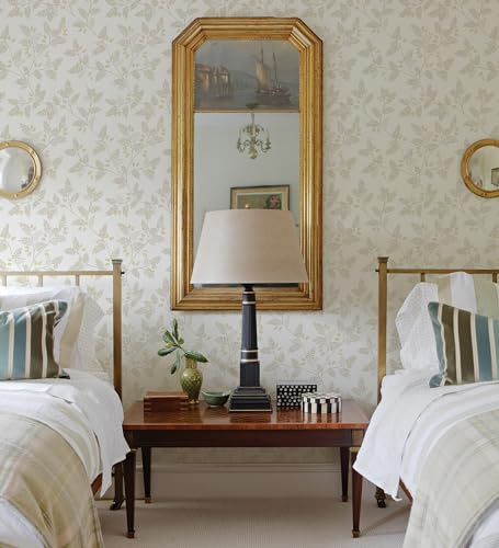 GAULAN 682409 Papier peint vinyle écologique avec feuilles beige et ocre pour mur salon cuisine bain chambre couloir stanza salle à mange tête de lit - Rouleaux de 10 m x 0,52 m