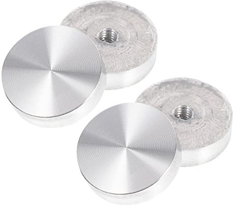 jojofuny Dicke Aluminium Kreis Discs 4 Stücke Glas Tisch Tops Adapter Kaffee Tische Aluminium Discs