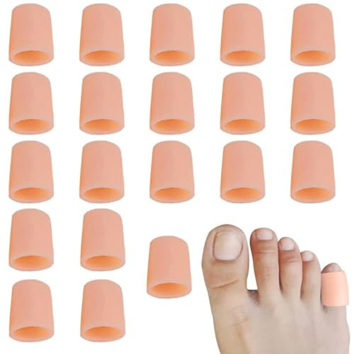 20 PCS Protezione Dita Piedi, Protettori Punta Gel, Protezione Piedi in Silicone, Protezione Gel Dita, Nuovo Materiale, Ideale Per Prevenire Vesciche, Calli, Attrito Antidolorifico, colore della pelle