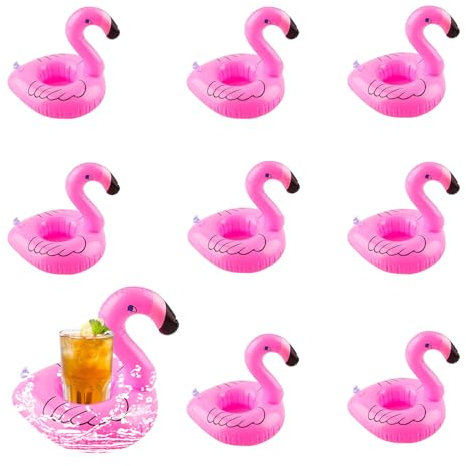 9 Stück Aufblasbare Getränkehalter, Badewannenablage, Platzieren für Weingläser, Becherhalter für Poolparty, Badewanne, Strandparty, Hawaii Party Zubehör