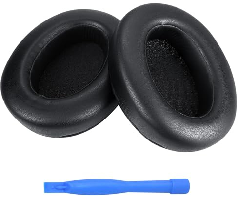 Cuscinetti Auricolari di Ricambio per Sony WH-XB910N Noise Cancelling Cuffie di MMOBIEL - Memory Foam e Protein PU Cuscinetti - Padiglioni Cuffie – Nero