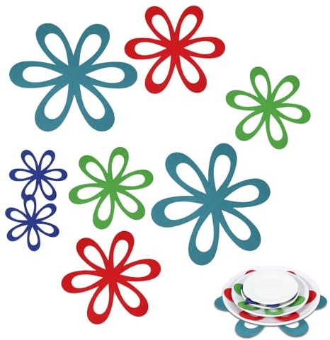 Oruola 8Pcs Felt Pan Protectors for Stacking, 4 Different Sizes Pot Protectors, Pot Protectors for Stacking, Avoid Stratching or Marring Perfect for Glass Ceramic Plates Cookwares(6 8 10 12)