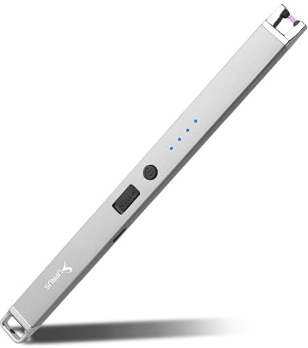 SUPRUS Mechero eléctrico Arc resistente al viento USB sin llama recargable con cerradura de seguridad para vela