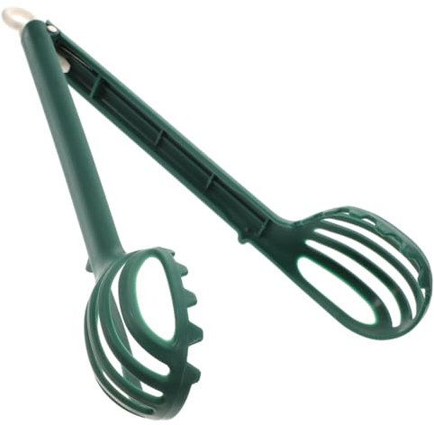 HOLIDYOYO Food Clip Egg Breaker Spaghetti Tongs Pasta Server Tongs Boiling Egg Tongs Noodle Colander Appetizer Tongs Spaghetti Server Egg Whisk Noodle Filter Spoon Cooking Tong Plastic Green