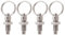 EMSea Lot de 4 Pistons à Ressort avec Anneau Traction M6 Goupille à Dégagement Rapide en Acier Inoxydable Type Non Verrouillable Piston à Ressort Rétractable à La Main pour équipement Industriel