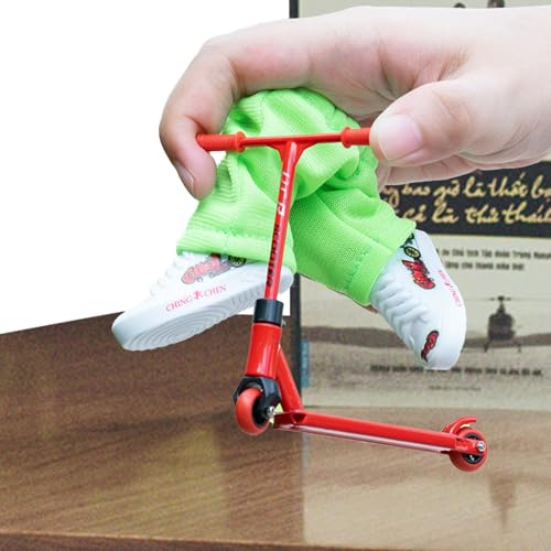 Skateboard Spielzeug - Set Mit Scooter Von, Schuhen Und Zubehör | Interaktives Fingerspitzen-Bewegungsspielzeug, Hosen Und Werkzeuge Für Fingerboards
