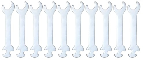 HARFINGTON 10pcs Double Open End Thin Wrench 7/8mm x 14mm Metric Super Thin Small Flat Head Wrench Galvanizing Open Ended Spanner for Automotive Repair Furniture Assembly