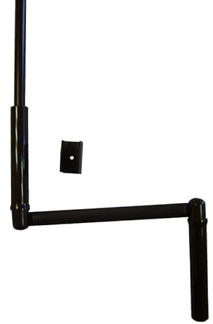 Manivelle complète pour volet roulant 1300 mm - E618DNO - Acier laqué noir, diamètre extérieur 12 mm, avec poignée ergonomique et clip de maintien mural - Qualité française
