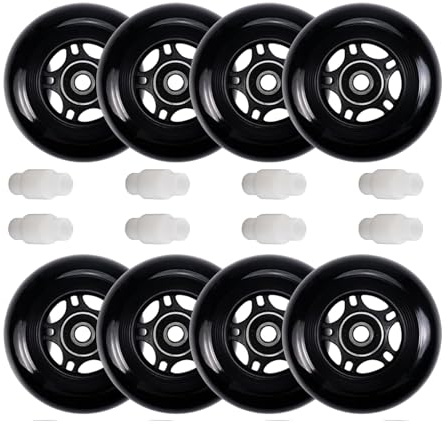 WSDAV Inline Skate Rollen 72mm 76mm 80mm Rollhockey Blade Ersatzrollen mit ABEC 9 Lager 8er Pack für Indoor Outdoor