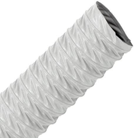 AIRGREY Absaugschlauch 50mm x 10m – Flexibler Gebläseschlauch, Lüftungsschlauch, Klimaschlauch – schwer entflammbar, mit Stahlspirale, für Abluft & Belüftung