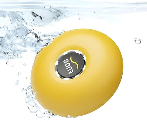 SONR Music, Open-Ear Underwater Music Player for Swimmers, Swimming Headphones, Waterproof Bone Conduction MP3 Player, Underwater Swimming Headphones with Bluetooth (Yellow)