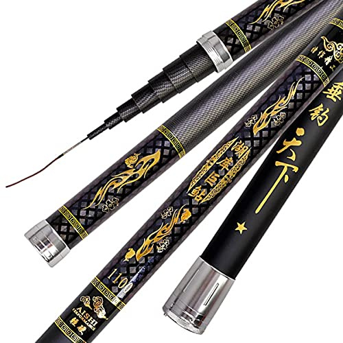 Gumatea Tragbare Carbon Angelrute 8-16m Superhart Ultraleicht Langer Abschnitt Angelruten teleskoprute Stipprute Karpfenrute Fishing Rod Angelausrüstung Fern Grosser Fisch(8m)