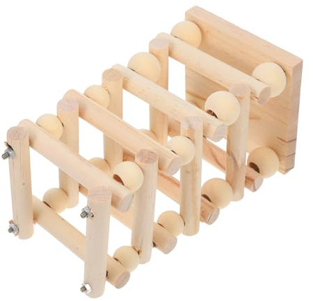 DOITOOL Holz Futterstation für Kaninchen und Kleintiere Mehrfunktionales Heuraufen Grasständer Robustes Naturholz für Sauberes Füttern von Hasen Meerschweinchen und Hamstern
