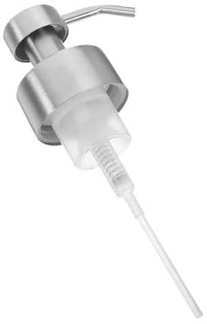 Bomba Acero Espumoso Dispensador de Jabón Repuesto de 44mm Inoxidable | Botellas de Vidrio Boquilla Regular, Acabado Plata Moderno, Instalación Segura y Estable