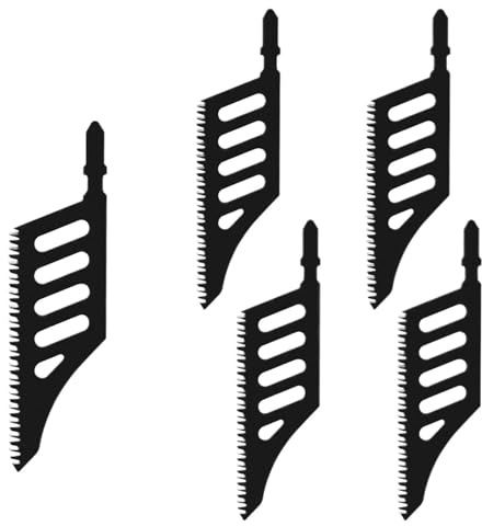 1/5/10pcs Jigsaw Blade Extra Long Heavy Duty Scroll Saw Blades T-Shank Fine Coarse Teeth for Wood Aluminum Tight Spaces(5PCS)