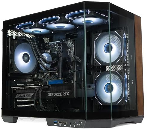 ionz Gaming PC - Desktop Computer, AMD Ryzen 7 5700X, NVIDIA RTX 5060,16GB RAM 1TB NVMe SSD, Windows 11, 500W 80+ PSU, WiFi, (Ember, Black)