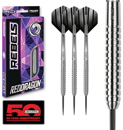 Rebel 23g - Tungsten Darts Set with Flights and Stems