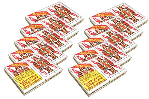 HAC24 20x 32 Blatt Senioren-Skatkarten Französisches Bild Spielkarten Skatblatt