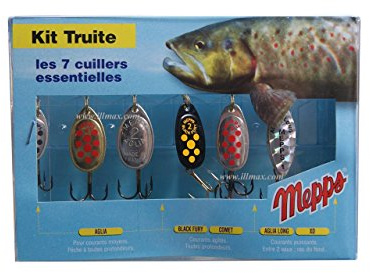 MEPPS - Kit Truite - Coffret de 7 Cuillers Essentielles pour La Truite