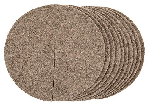 La cordeline ACJN10LF-L10 Mulching Discs Natural Wool Diameter 40 cm Pack of 10