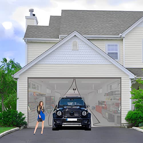 Magnet Fliegengitter Tür, 190x235cm Insektenschutz, Fliegen Gitter Türvorhang Magnetic Moskito Netz, Wohnzimmertür, Schiebetür, Ohne Bohren von (Grau)