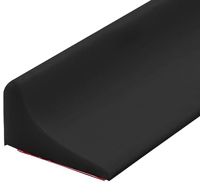 150cm Selbstklebend Schwallschutzleiste Dusche,Duschwasserstop für rahmenlose Duschtür,Silikon Duschschwelle Wassersperre für Dusch boden,Wasserdamm für Bad und Küche (Schwarz-1,5M)