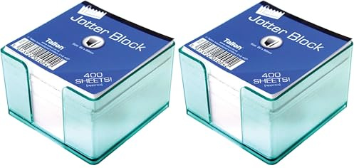Just stationery 400 Sheet Jotter Block in,80mm x 80mm (Pack of 2)