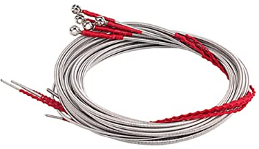 Basssaite aus Metall für 5-saiter Bass, U32 Ersatz, Silber | Stabile Schwingung, lang Anhaltender Ton, 5 Stück Pack, für Bassanfänger, U32, Metall