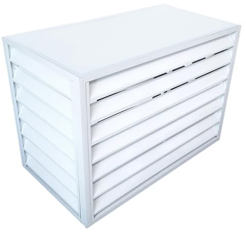 Cubierta De Aire Acondicionado, Cubierta Rejilla Para Aire Acondicionado De Aluminio, Cubre Aire Acondicionado Exterior Pantalla De Privacidad, Funda Para Aire Acondicionado (Color : Wit, Size : 2-3