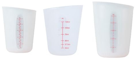 Rordigo Vaso medidor de silicona flexible para chocolate, mantequilla de resina epoxi, de horno Squeeze-Pour, fácil de usar