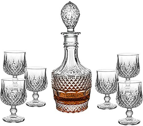 QTANZIQI Lot de 6 Verres à Whisky en Cristal à l'ancienne pour Boire du Bourbon, du Whisky, du Whisky, des Cocktails, du Cognac, Cadeau pour Petit ami (Type 3)