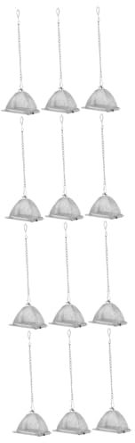 Amosfun 12pcs Stainless Steel Tea Infuser Filter Loose Tea Infuser Teapot Multi-Function