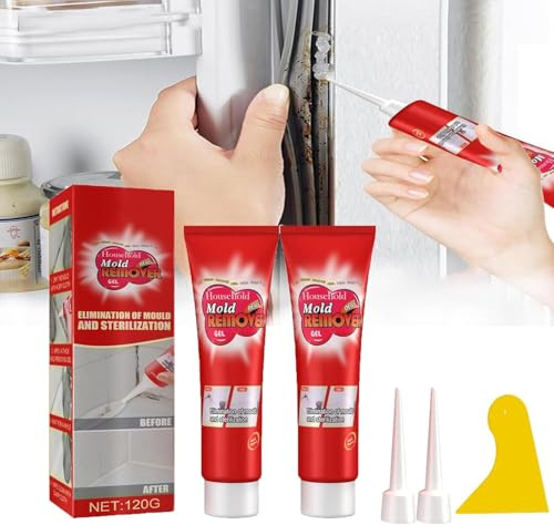 Gel detergente per la rimozione di muffe, gel magico per rimuovere la muffa, potente rimozione della muffa, gel per la pulizia delle piastrelle della vasca da bagno, soluzione di pulizia rapida per
