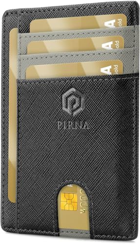 Smal Plånbok för Kvinnor - Korthållare & Plånbok för Dam, Damplånbok med RFID-blockerande, Levereras med en stilfull Presentförpackning - Svart och grå
