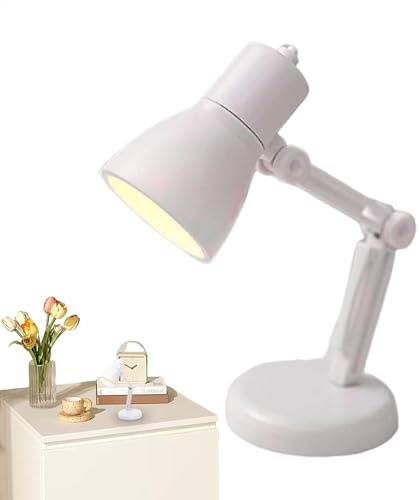 Ylnailky Small Table Lamp | Tiny Battery Powered Desktop Pat Lamp - Eye-Caring Touch Table Lamp, Portable Home Desktop Decoration for Living Room, Bedroom and Study