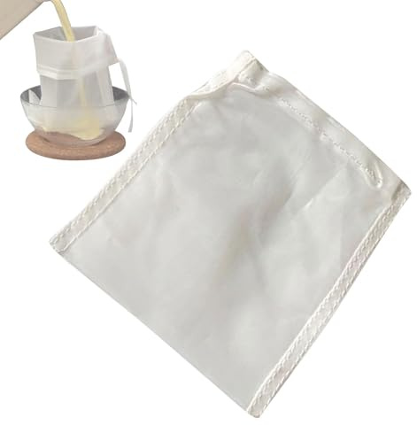 Nut Milk Bag - 100 Mesh Food-Grade Nylon Strainer for Cold Brew, Juicing, Cheese Making & More | Reusable & Easy-to-Clean Fine Mesh Muslin Cloth for Cooking & Baking