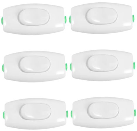 DIYEAH 6pezzi Interruttore Unipolare Bilanciere Per Lampade Da Pulsante Accensione e Spegnimento Compatto Per Piccoli Elettrodomestici Stabile e Sicuro