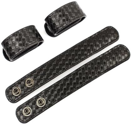 KASFDBMO Gürtelhalter für 5,7 cm große Gürtel, Leder, mit Doppelknopf-Zubehör, 4 Stück