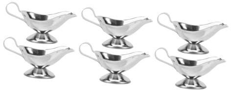 OUNONA 3 ensembles Saucière Saucière Pichet À Sauce Individuel Pour Le Service Traiteur Café Assaisonnement Froid Pendant La Nuit Pichet À Lait Séparateur De 2 pièces * 3