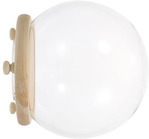 BESTYASH Cupola in Vetro Trasparente Base in Copertura Protettiva Per Fiori Conservati Decorazione e Ufficio 10 Cm