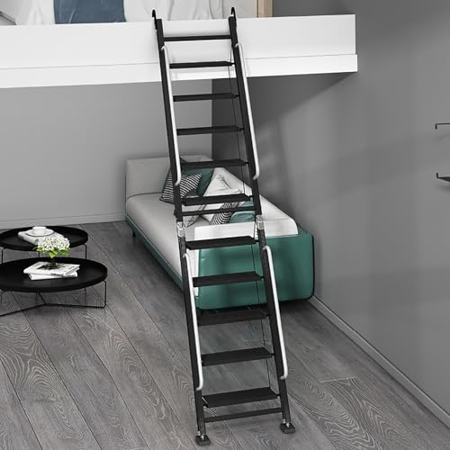 Dachbodentreppe Klappbare Etagenbettleitern für zu Hause, Sicherheitsleitern aus Metall für Lofts/Wohnmobile, 8/9 / 10/11 / 12 Stufen Tragbare Bodentreppen(12 Steps L-3.50m/11.5ft)