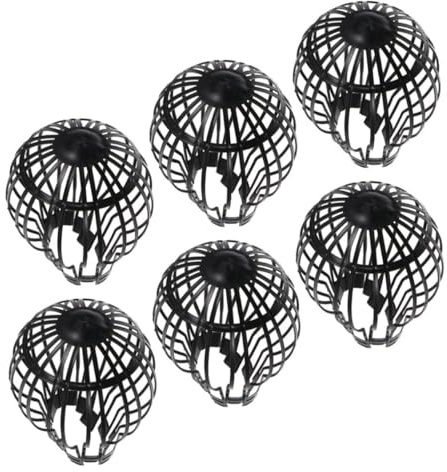 WOONEKY 6 piezas Filtro de Drenaje Redondo para Canaletas Protector Plástico para Bajantes Instalación Sencilla sin Herramientas Cobertura Versátil para Desagües de Terraza Balcón y Baño