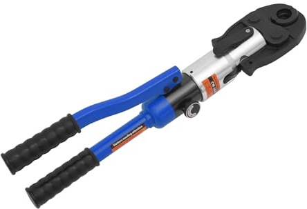 Pince à sertir hydraulique, pince à sertir professionnelle en V 12-14-15-16-18-22-28, kit d'outils de sertissage à main - Pince à sertir professionnelle pour sertir des tuyaux en cuivre (bleu, 98,07