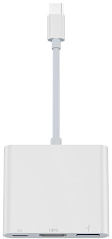 iPhone to HDMI Adapter for iPhone 17/16/15 to TV, 4K@60Hz USB C to HDMI Adapter with 100W PD, USBA 3.0 Port, HDMI to USB-C Digital AV Multiport Converter for MacBook Neo/Pro/Air, iPad, Galaxy, Switch