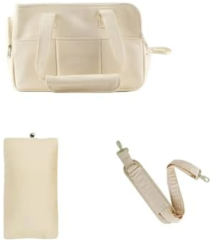 Hundbilstol Puppy Go Out Bärbar Axelhandväska Hundväska Pet Katt Chihuahua Yorkshire Tillbehör Lämplig För Små Hundar Bärare Bilstol För Hundar(Beige strap pillow)